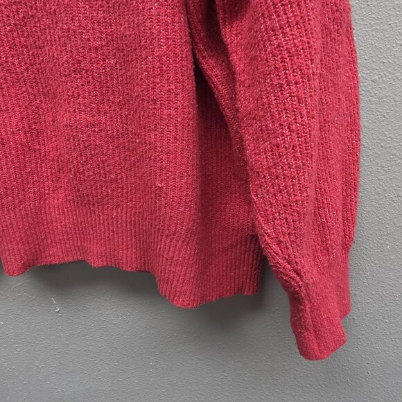 Old Navy Sweater Womens 2X Robbie Red V Neck Pullover Soft Knit Cozy Oversized - Picture 3 of 10